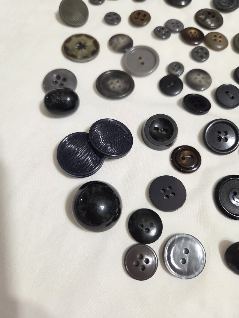 Vintage Black and Gray Buttons